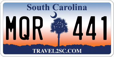 SC license plate MQR441
