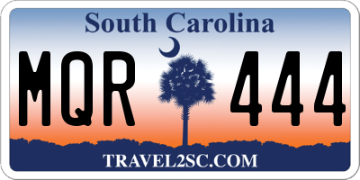 SC license plate MQR444
