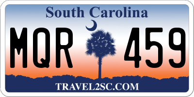 SC license plate MQR459