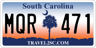 SC license plate MQR471