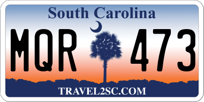 SC license plate MQR473