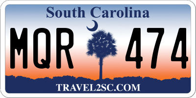 SC license plate MQR474
