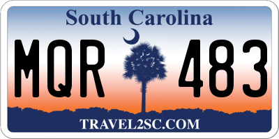 SC license plate MQR483