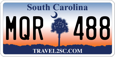 SC license plate MQR488