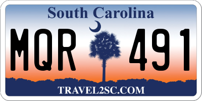 SC license plate MQR491