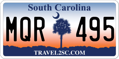 SC license plate MQR495