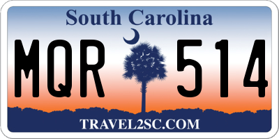 SC license plate MQR514