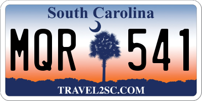 SC license plate MQR541