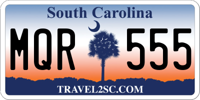 SC license plate MQR555