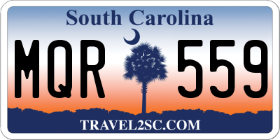 SC license plate MQR559