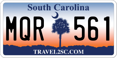 SC license plate MQR561