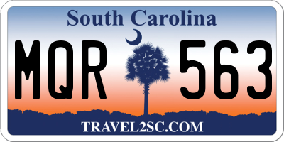 SC license plate MQR563