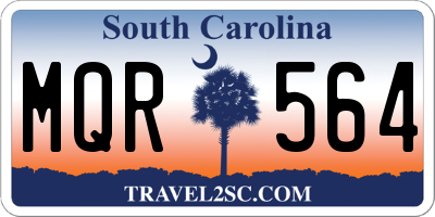 SC license plate MQR564