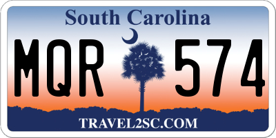 SC license plate MQR574