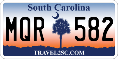 SC license plate MQR582