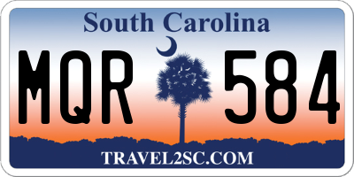 SC license plate MQR584