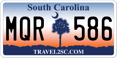 SC license plate MQR586