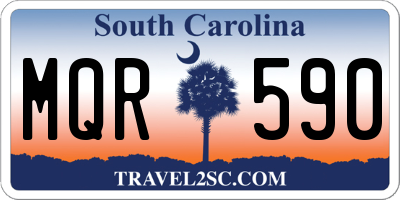 SC license plate MQR590
