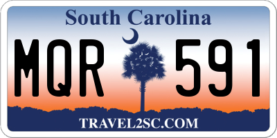 SC license plate MQR591