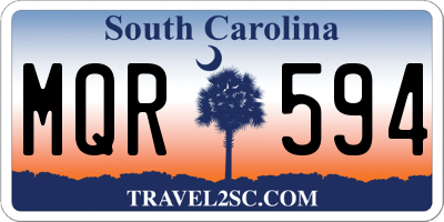 SC license plate MQR594