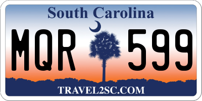 SC license plate MQR599