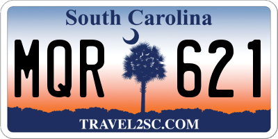 SC license plate MQR621