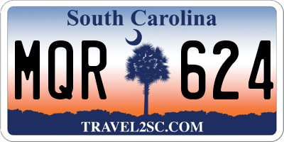 SC license plate MQR624