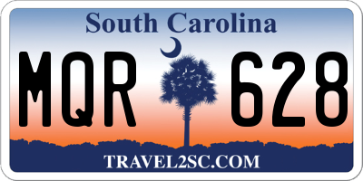 SC license plate MQR628