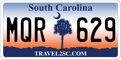 SC license plate MQR629