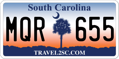 SC license plate MQR655