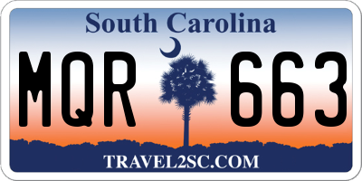 SC license plate MQR663