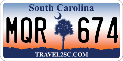 SC license plate MQR674