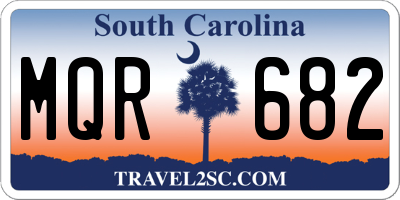 SC license plate MQR682