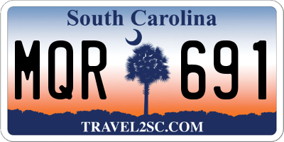 SC license plate MQR691