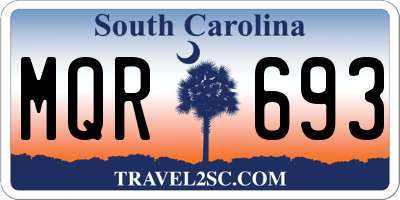 SC license plate MQR693