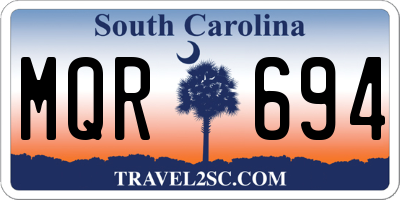 SC license plate MQR694