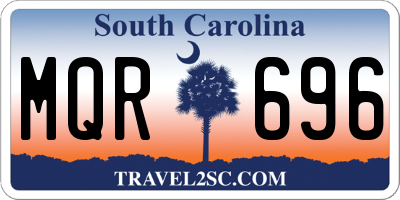 SC license plate MQR696