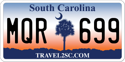 SC license plate MQR699