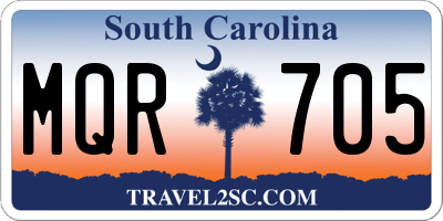 SC license plate MQR705
