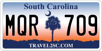 SC license plate MQR709