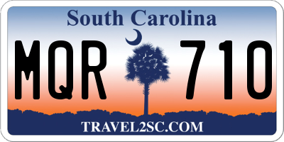 SC license plate MQR710