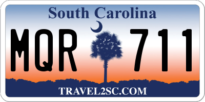 SC license plate MQR711