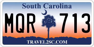 SC license plate MQR713