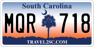 SC license plate MQR718