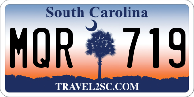 SC license plate MQR719