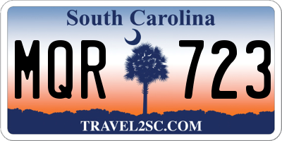 SC license plate MQR723