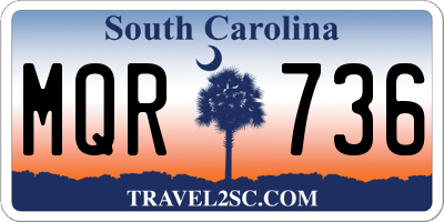 SC license plate MQR736