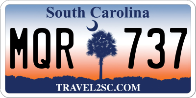SC license plate MQR737