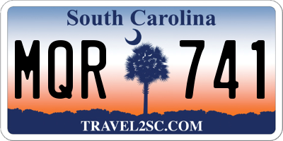 SC license plate MQR741