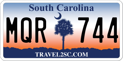 SC license plate MQR744